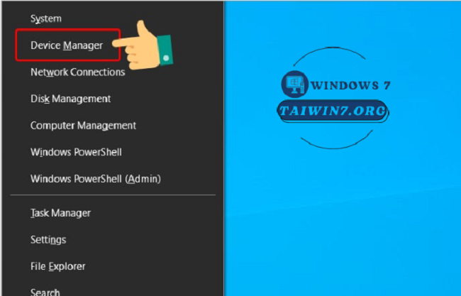 Chọn Device Manager