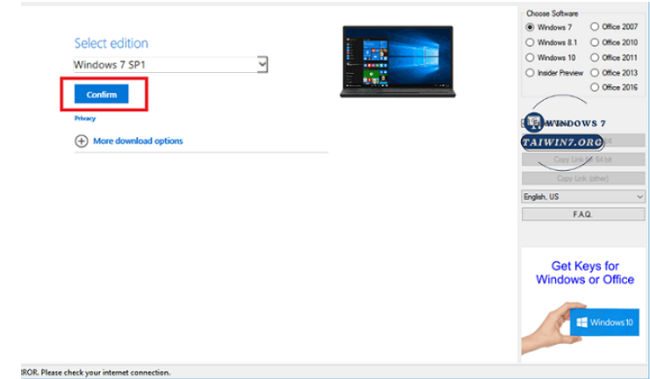 Confirm để xác nhận