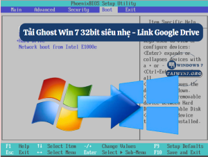 Bản Ghost Win 7 32bit siêu nhẹ, phụ hợp với mọi cấu hình máy tính