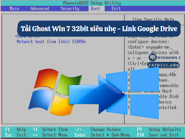 Bản Ghost Win 7 32bit siêu nhẹ, phụ hợp với mọi cấu hình máy tính